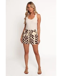 Petal and Pup Women's July Shorts - Brown Palm