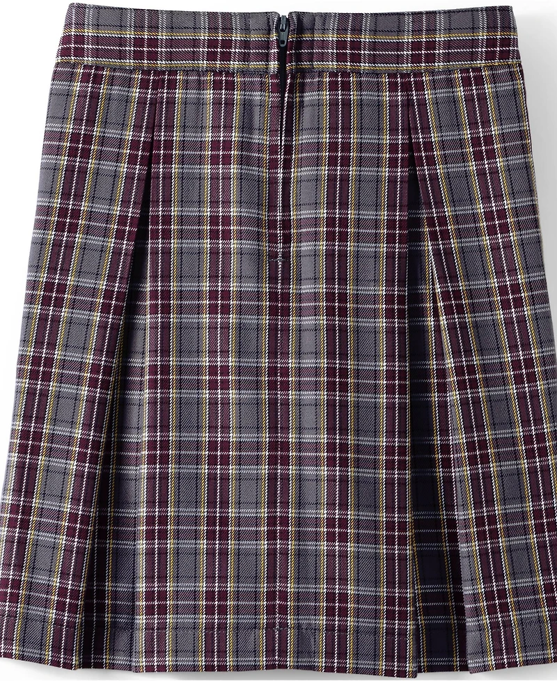 Lands' End Big Girls Top of Knee Plaid Skort