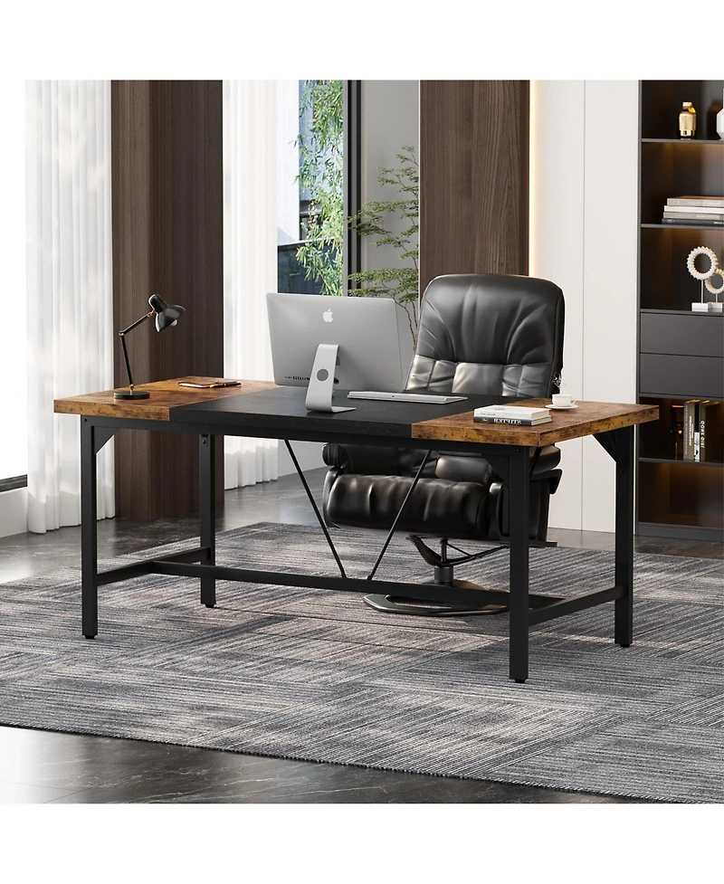 63 x 31.5 inches Computer Desk, Sturdy Large Office Premium 2 Person Long Desks