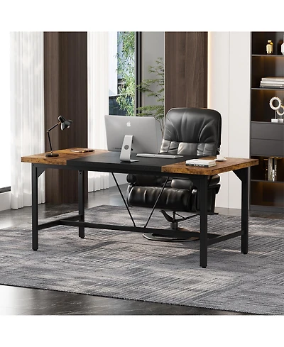 63 x 31.5 inches Computer Desk, Sturdy Large Office Premium 2 Person Long Desks