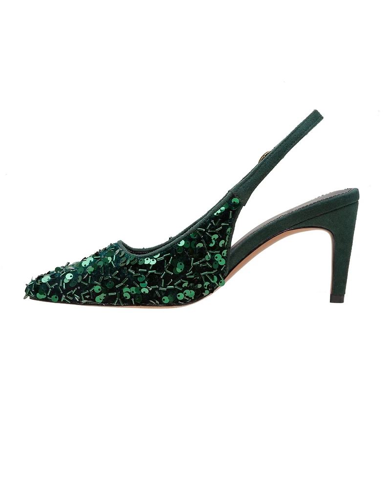 COSMO2 | Stiletto Heel Sequined Slingback Pump