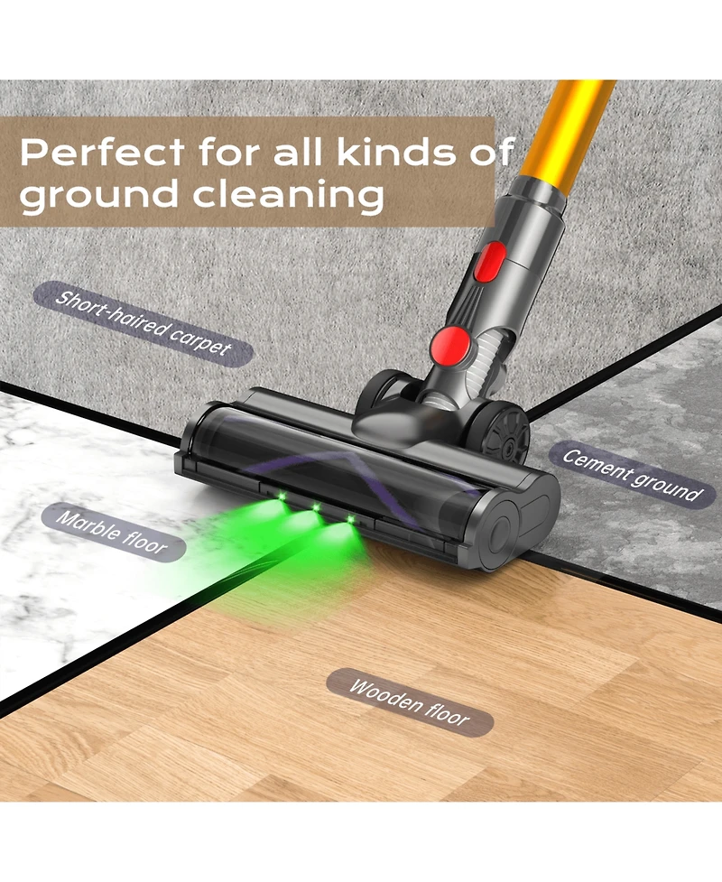 Elephas V15 Cordless Vacuum Cleaner, 6-in-1 Stick Vacuum, 45 Min Runtime, Lightweight Telescoping Tube, for Hard Floor, Pet Hair and Carpet