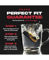 SafeJawz Extro Dual Layer Sports Mouth Guard and Disinfectant Spray Bundle for Basketball, Football, Mma, Hockey, Wrestling - Junior Goldie