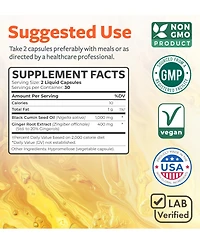 Healths Harmony Black Seed Oil + Ginger, 60ct