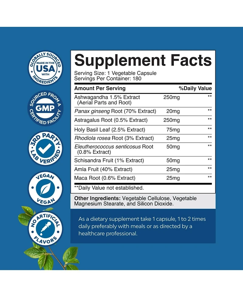 Nature's Craft Adaptogen Blend Capsule, 180ct