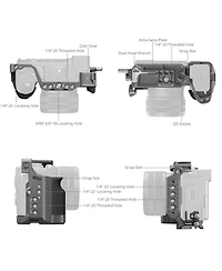 SmallRig HawkLock Quick Release Cage Kit with Silicone Handle for Sony Alpha 7C Ii/7CR, Black