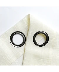 Kate Aurora 2 Pack Lux Thread Premium Woven Grommet Top Sheer Curtain Panels