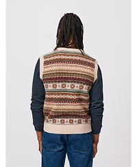 Aubin Fair Isle Slipover Wool Vest