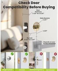 Keyless-Entry No-App Deadbolt Smart Lock with Fingerprint, Keypad, 2 Keys, Auto-Lock, IP56 Waterproof, Black