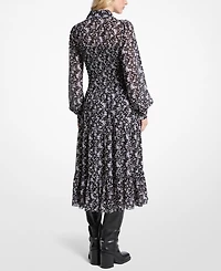 Michael Kors Women's Printed Smocked Shirt Dress