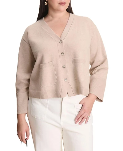 Eloquii Women's Wide Sleeve Cardigan With Pockets
