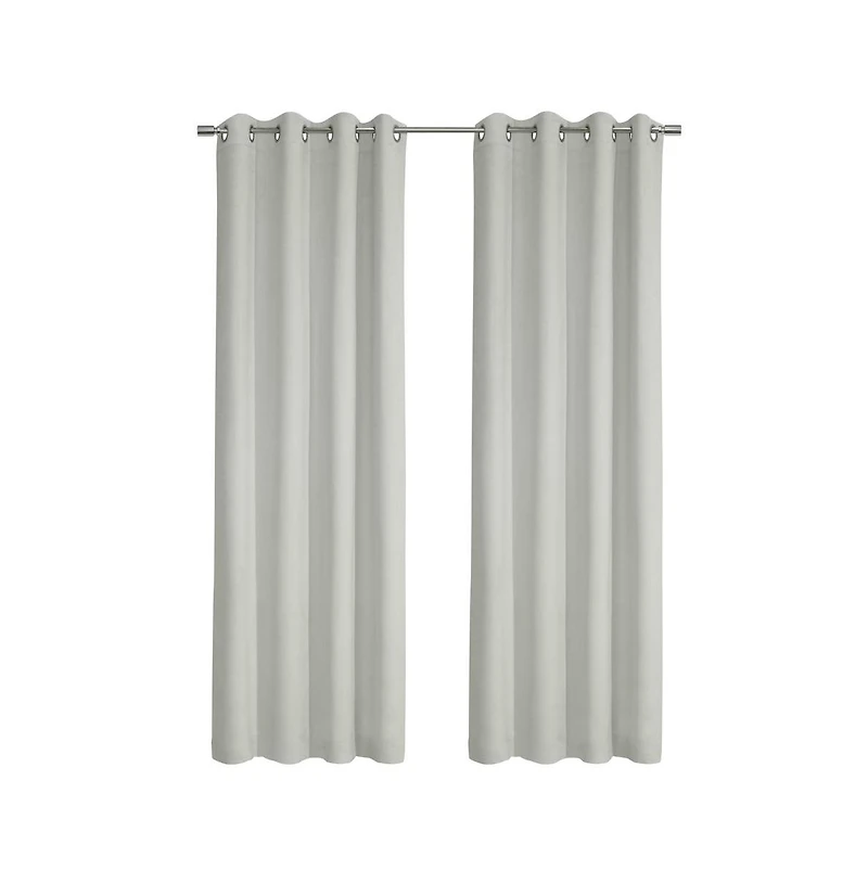 Thermaplus Navar Blackout Window Treatment Grommet Curtain Panel for Bedroom Livingroom 54" x White