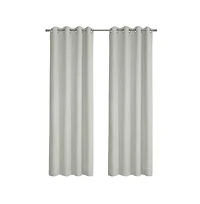 Thermaplus Navar Blackout Window Treatment Grommet Curtain Panel for Bedroom Livingroom 54" x White