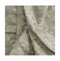 Ellis Curtain Lexington Leaf Pattern on Colored Ground Curtain Tiers 56"x24" Sage