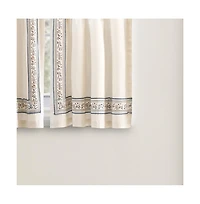 Ellis Curtain Richmark 1.5" Rod Pocket Tailored Tier for Windows 70" x 24" Natural