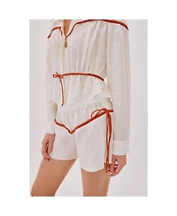 Labeca London Women's Colette Linen Tie Shorts