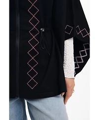 Desigual Women's Zig-zag poncho