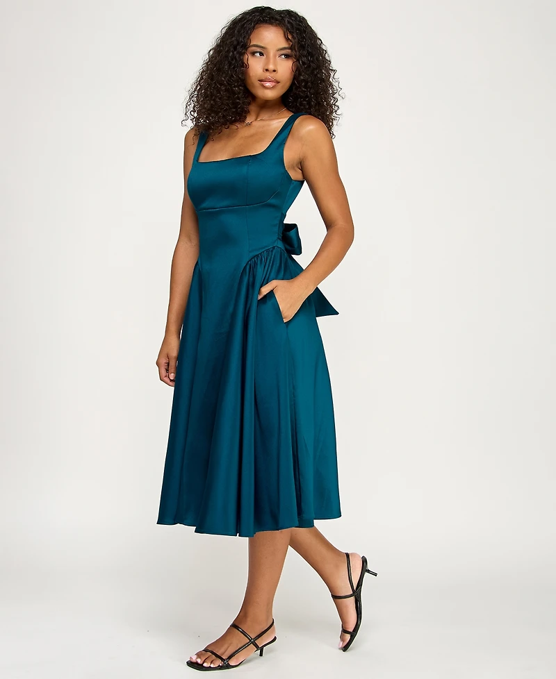 Katia Rae Juniors' Mikado Strapless Midi Dress