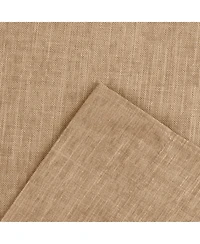 Ellis Lisa Solid Color Poly Cotton 1.5" Rod Pocket Duck Fabric Stylish Tailored Swag 56"x36" Tan