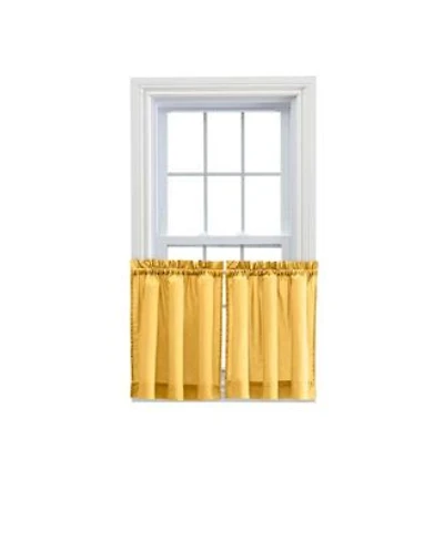 Ellis Stacey 1.5 X22 Rod Pocket High Quality Fabric Solid Color Window Tailored Tier Pair 56 X22x36 X22