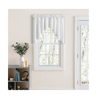 Ellis Classic Tailored Design in a Perma Press Fabric 3" Rod Pocket Premium Lined Swag 84"x36" White