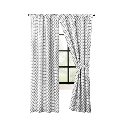 Ellis Curtain Manchester Window Treatment 3" Rod Pocket 100% Cotton Curtain Panel Pairs 100" x 63" Black