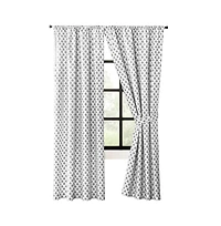 Ellis Curtain Manchester Window Treatment 3" Rod Pocket 100% Cotton Curtain Panel Pairs 100" x 63" Black