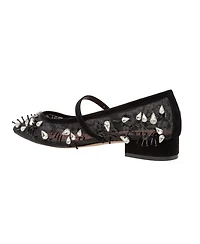 Maison | Beaded Mesh Low Heel Mj Pump