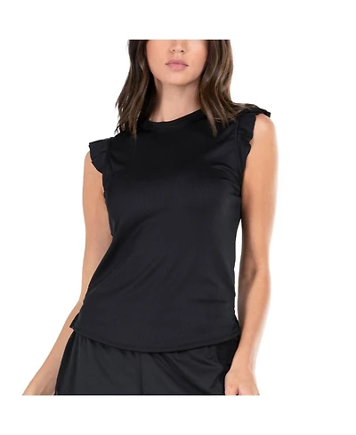 Lucky Love Women's Bring It On Ribbed Tennis Tank