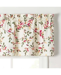 Ellis Vintage Stylish Medium Scale Printed Vine Pattern 1.5" Rod Pocket Tailored Valance 58"x15" Pecan