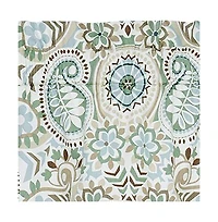 Ellis Curtain Paisley Prism Duchess 3" Rod Pocket Filler Valances for Windows 50" x 15" Latte