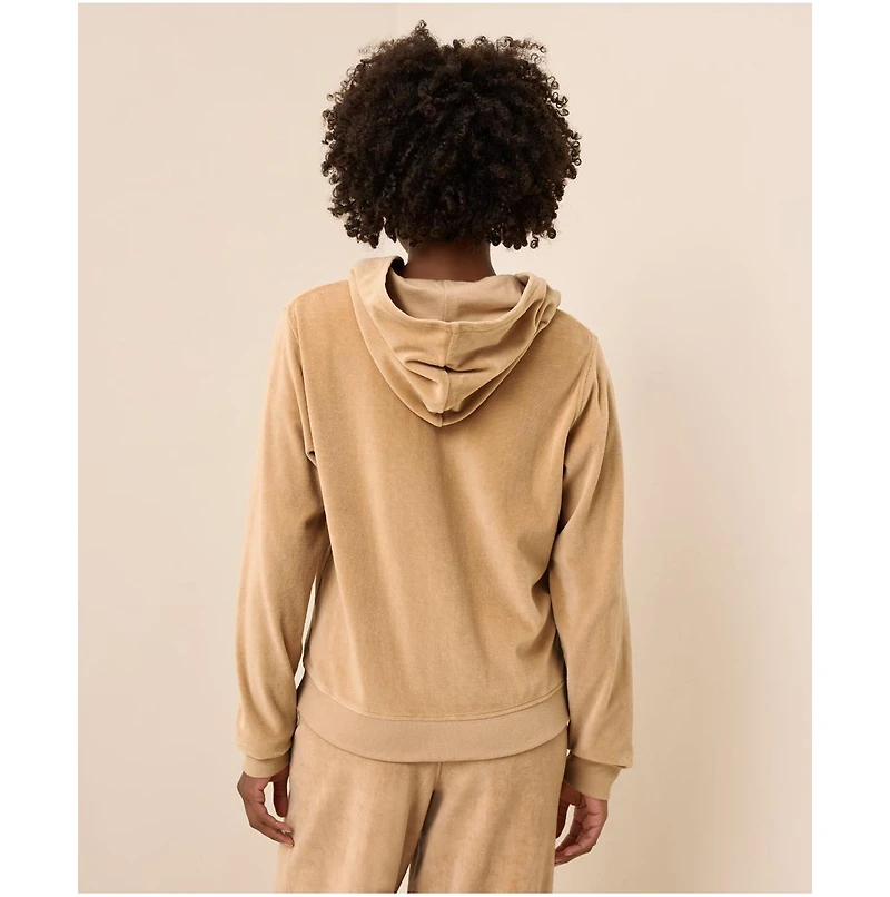 Pact Women's Organic Cotton Velour Zip Hoodie