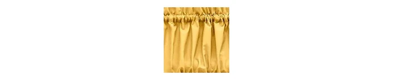 Ellis Curtain Ellis Stacey 1.5" Rod Pocket High Quality Fabric Solid Color Window Balloon Valance 60"x15"