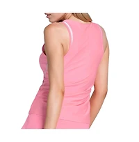 Lucky In Love Women's Shimmer V-Neck w/Bra Tennis Tank