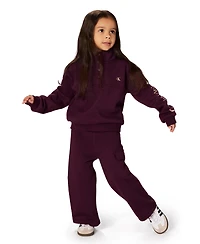 Calvin Klein Girls Toddler 2T-4T 2-Piece Long-Sleeve Sweatshirt and Pants Set