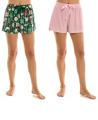 Roudelain Women's 2-Pack Pull-On Shorts Set