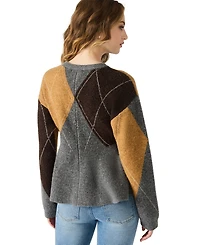 Steve Madden Women's Lillie Crewneck Cardigan Sweater