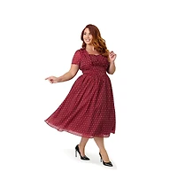 Unique Vintage Plus 1950s Libby Swing Dress