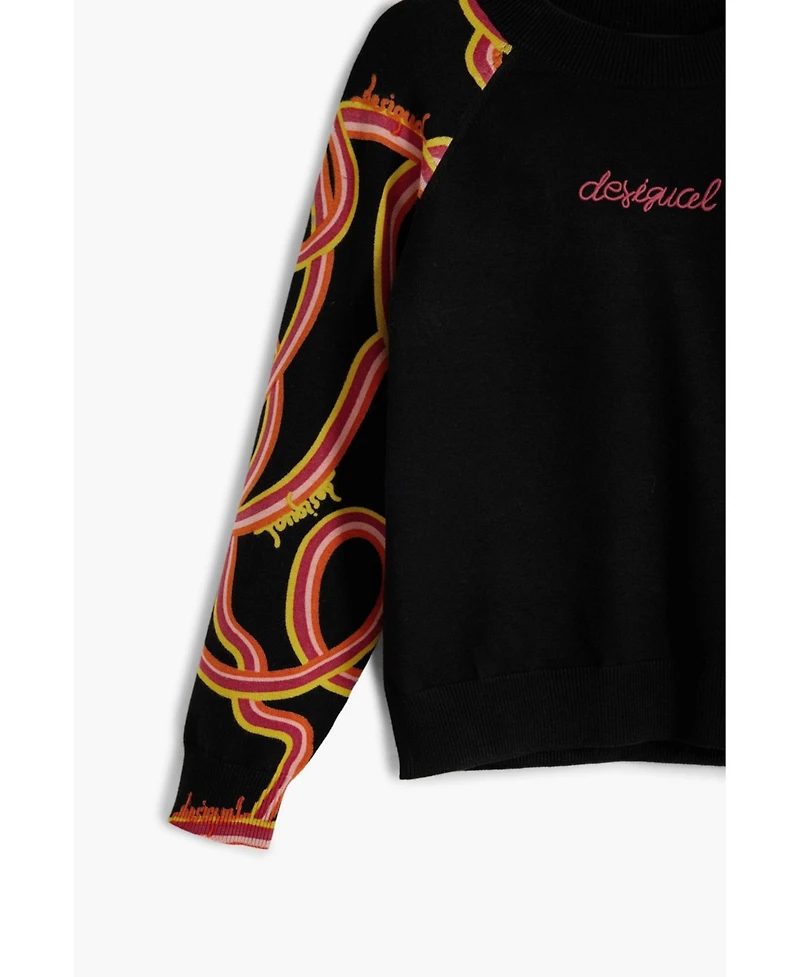 Desigual Girls Girls's Serpentine sleeve sweater
