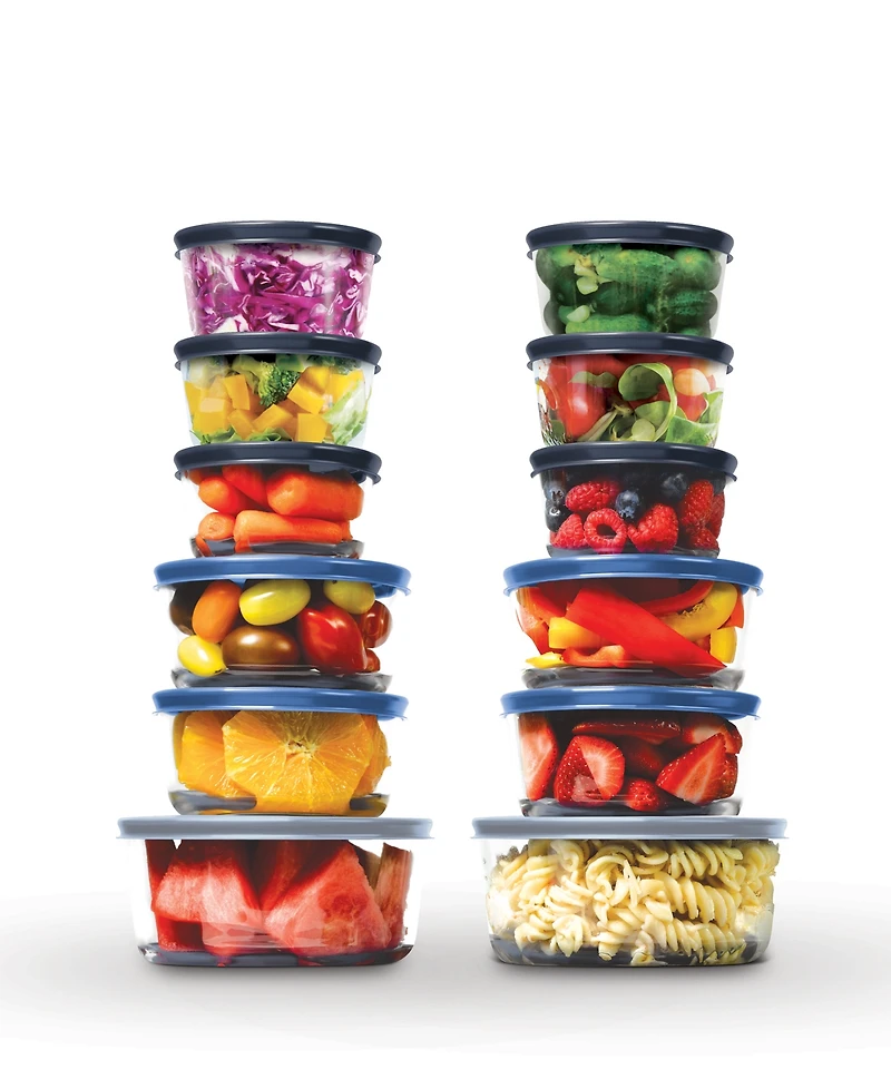 24 Pc Glass Containers