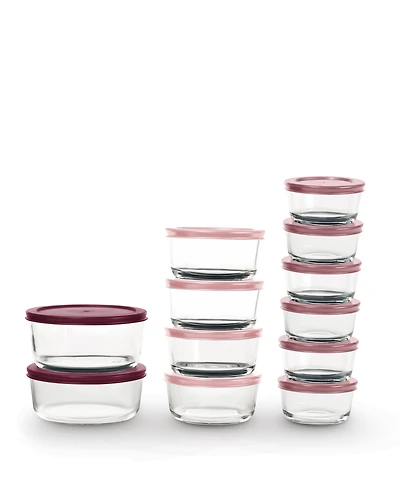 24 Pc Glass Containers