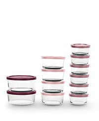 24 Pc Glass Containers