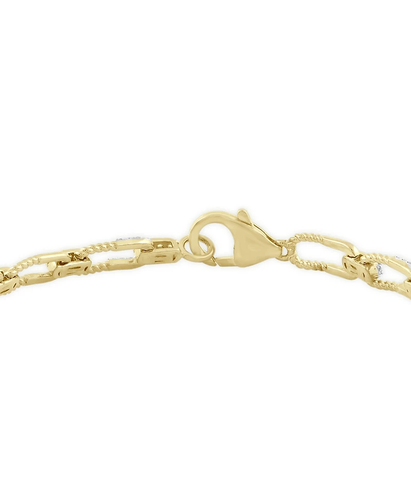 Macy's Diamond Bracelet (3/4 ct. t.w.) in 14K Yellow Gold with White Rhodium