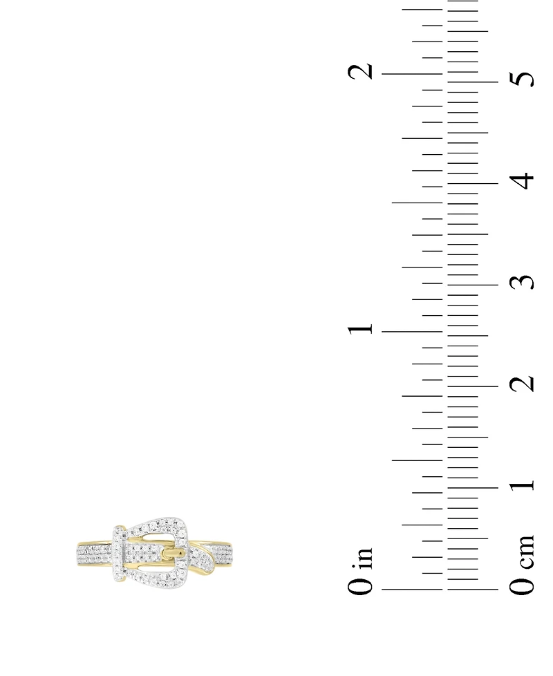 Macy's Diamond Ring (1/4 ct. t.w.) in 10K Yellow Gold with White Rhodium