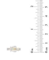 Macy's Diamond Ring (1/4 ct. t.w.) in 10K Yellow Gold with White Rhodium