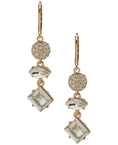 Karl Lagerfeld Paris Glass Stone Fireball Linear Earrings