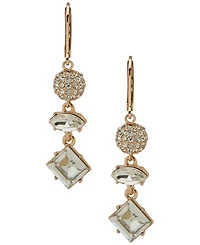 Karl Lagerfeld Paris Glass Stone Fireball Linear Earrings