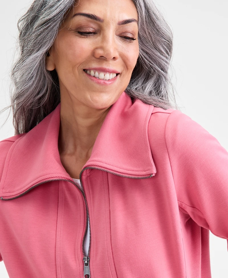 Style & Co Women's Zip-Front Fleece Tunic, Exclusively at Macy's