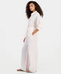 Hippie Rose Juniors Button Up Shirt Wide Leg Drawstring Pants