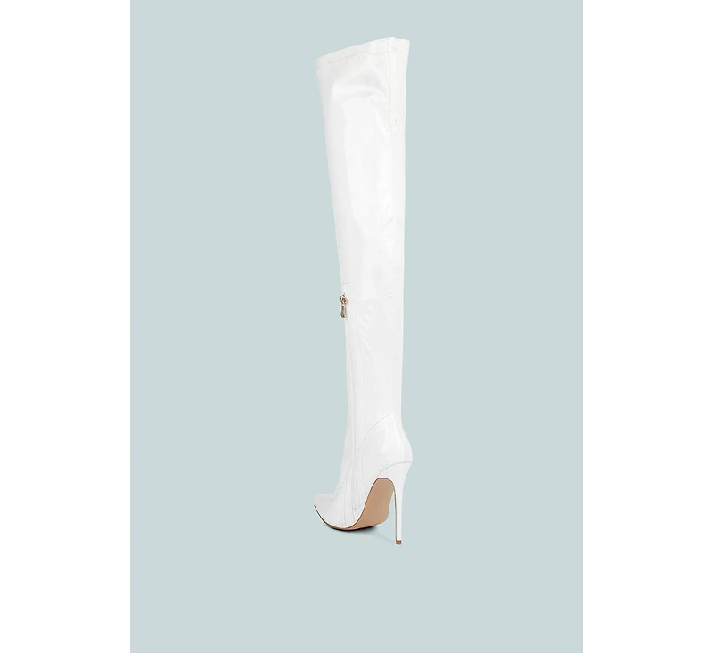 Riggle Long Patent Pu High Heel Boots